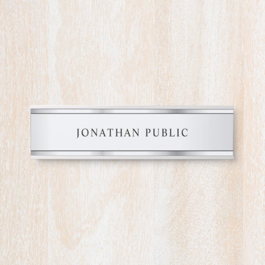 Imitate Minimalistisches Design Modernes Elegantes Türschild (Vorderseite )