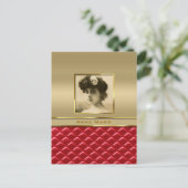 Imitate mit benutzerdefiniertem Foto-Rahmen, goldg Postkarte (Stehend Vorderseite)