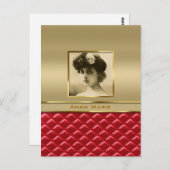 Imitate mit benutzerdefiniertem Foto-Rahmen, goldg Postkarte (Vorne/Hinten)