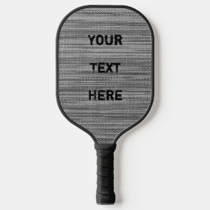 Imitate mit benutzerdefiniertem Text Graues Gewebe Pickleball Schläger
