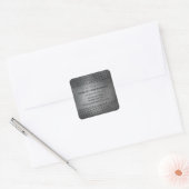 Imitate mit benutzerdefiniertem Text Quadratischer Aufkleber (Umschlag)