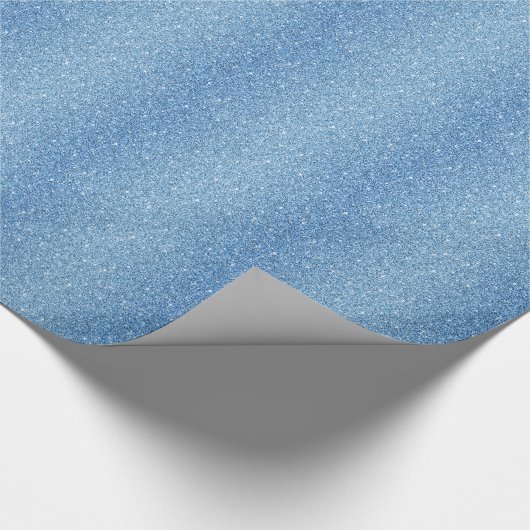 Imitate mit blauem Glitzer Geschenkpapier (Ecke)