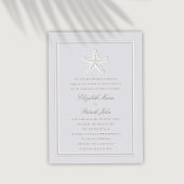 Imitate mit dem Embossed Starfish Coastal feierlic Einladung