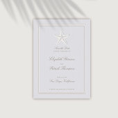 Imitate mit dem Embossed Starfish Coastal feierlic Save The Date