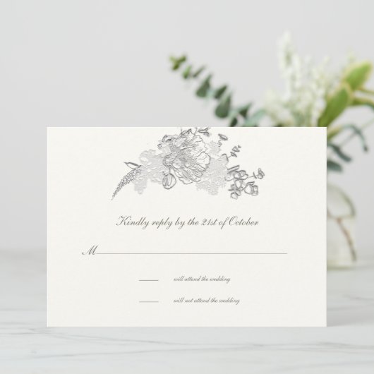 Imitate mit der RSVP-Karte (Stehend Vorderseite)