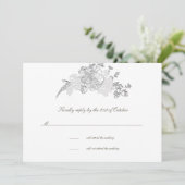 Imitate mit der RSVP-Karte für Elfenbein (Stehend Vorderseite)