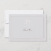 Imitate mit Embossed Coastal Starfish feierliche H Dankeskarte (Vorderseite)