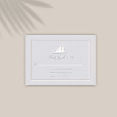 Imitate mit Embossed Frame Boat Coastal Hochzeitre