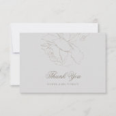 Imitate mit Embossed Rose Elfenbeinklassische feie Dankeskarte (Vorderseite)