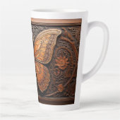 Imitate mit Embossed Wood Butterfly, Paisley und B Milchtasse (Rechts)