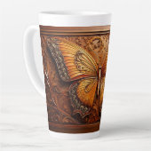 Imitate mit Embossed Wood Butterfly, Paisley und B Milchtasse (Linke Ecke)