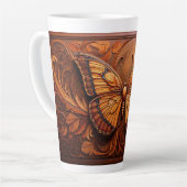 Imitate mit Embossed Wood Butterfly, Paisley und B Milchtasse (Linke Ecke)