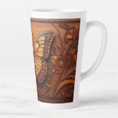 Imitate mit Embossed Wood Butterfly, Paisley und B Milchtasse (Rechts)