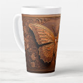 Imitate mit Embossed Wood Butterfly, Paisley und B Milchtasse (Linke Ecke)