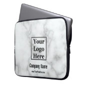 Imitate mit Firmennamen Weißes Logo hier Laptopschutzhülle (Vorderseite Links)