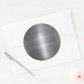 Imitate mit gebürstetem Edelstahl Runder Aufkleber (Umschlag)