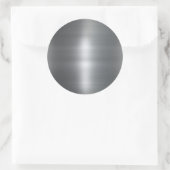 Imitate mit gebürstetem Edelstahl Runder Aufkleber (Tasche)