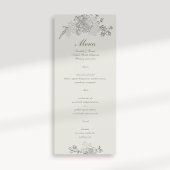 Imitate mit gehobener Peony Classic feierliche Ecr Menükarte