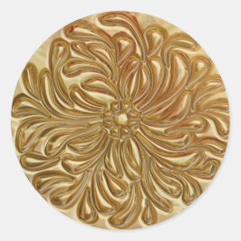 Imitate mit Gold-Design-Siegel Runder Aufkleber