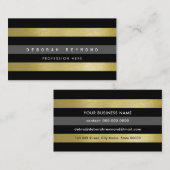 Imitate mit goldenen und schwarzen Streifen . Visitenkarte (Vorne/Hinten)