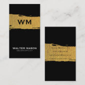 Imitate mit goldfarbenem, schwarzem Hintergrund Visitenkarte (Vorne/Hinten)