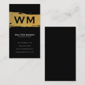 Imitate mit goldfarbenem, schwarzem Hintergrund Visitenkarte (Vorne/Hinten)