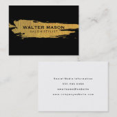 Imitate mit goldfarbenem, schwarzem Hintergrund Visitenkarte (Vorne/Hinten)