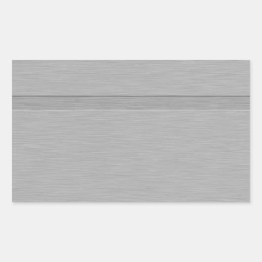 Imitate mit Groove aus gebürstetem Metall Rechteckiger Aufkleber (Vorderseite)