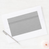 Imitate mit Groove aus gebürstetem Metall Rechteckiger Aufkleber (Umschlag)