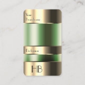 Imitate mit grüner Bin-Gold-Gravur für Schriftart Visitenkarte (Vorderseite)