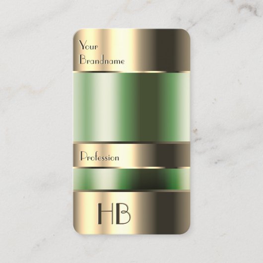 Imitate mit grüner Bin-Gold-Gravur für Schriftart Visitenkarte (Vorderseite)