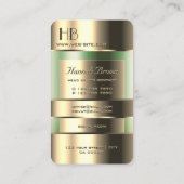 Imitate mit grüner Bin-Gold-Gravur für Schriftart Visitenkarte (Rückseite)