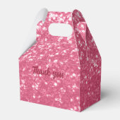 Imitate mit hellrosa Rose Glitzer Monogram Geschenkschachtel (Rückseite)