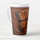 Imitate mit Holzschmetterling Milchtasse (Linke Ecke)