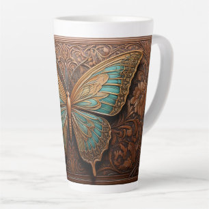 Imitate mit Holzschmetterling Milchtasse