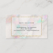 Imitate mit irisierendem Marmor-Effekt Visitenkart Visitenkarte (Rückseite)