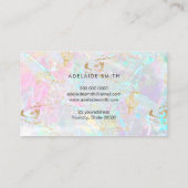 IMITATE mit irisierender Opal inspirierte Textur Visitenkarte (Rückseite)