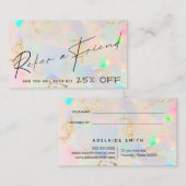 Imitate mit irisierender Opal-Textur siehe Referen Visitenkarte (Vorne/Hinten)