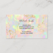 Imitate mit irisierender Opal-Textur-Terminkarte Visitenkarte (Rückseite)