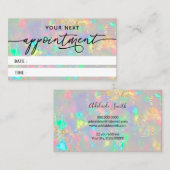 Imitate mit irisierender Opal-Textur-Terminkarte Visitenkarte (Vorne/Hinten)