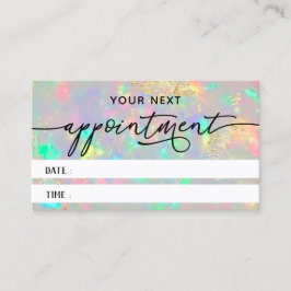 Imitate mit irisierender Opal-Textur-Terminkarte Visitenkarte