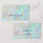 IMITATE mit irisierender Opalsteinstruktur Visitenkarte (Vorne/Hinten)