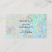 IMITATE mit irisierender Opalsteinstruktur Visitenkarte (Rückseite)