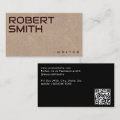 Imitate mit Kraftpapierstil Visitenkarte (Vorne/Hinten)