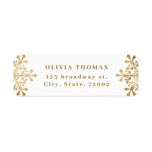 Imitate mit künstlerischer Schneeflocke Gold-Rücks (Vorne)