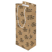 Imitate mit leicht angepasstem Logo Rustikale, bra Geschenktüte Für Weinflaschen (Rückseite Schrägansicht)
