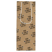 Imitate mit leicht angepasstem Logo Rustikale, bra Geschenktüte Für Weinflaschen (Vorderseite)
