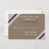 IMITATE mit lila uAwg 3,5 x 5 RSVP Karte (Vorderseite)