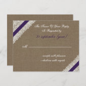 IMITATE mit lila uAwg RSVP Karte (Vorne/Hinten)