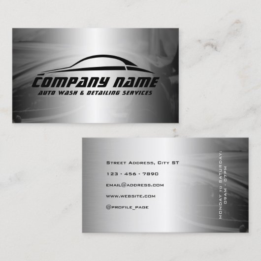 Imitate mit Logo für Autos im Automobilstil metall Visitenkarte (Vorne/Hinten)